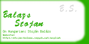 balazs stojan business card
