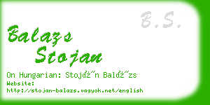 balazs stojan business card